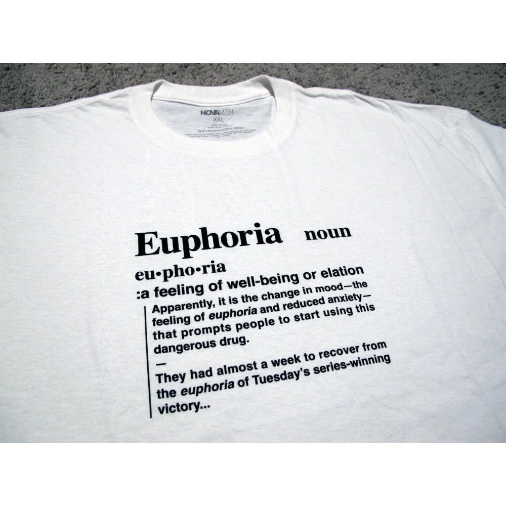 Kendrick Lamar Euphoria definition song single cover white t-shirt men's sz XXL